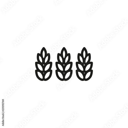 Gluten free line icon. Wheat ear, spike, grain. Food concept. Can be used for topics like organic food, farming food, health care