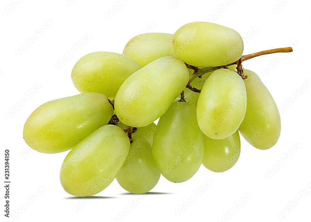 Fresh grapes isolated on white background with clipping pass Fresh grapes isolated on white background with clipping pass