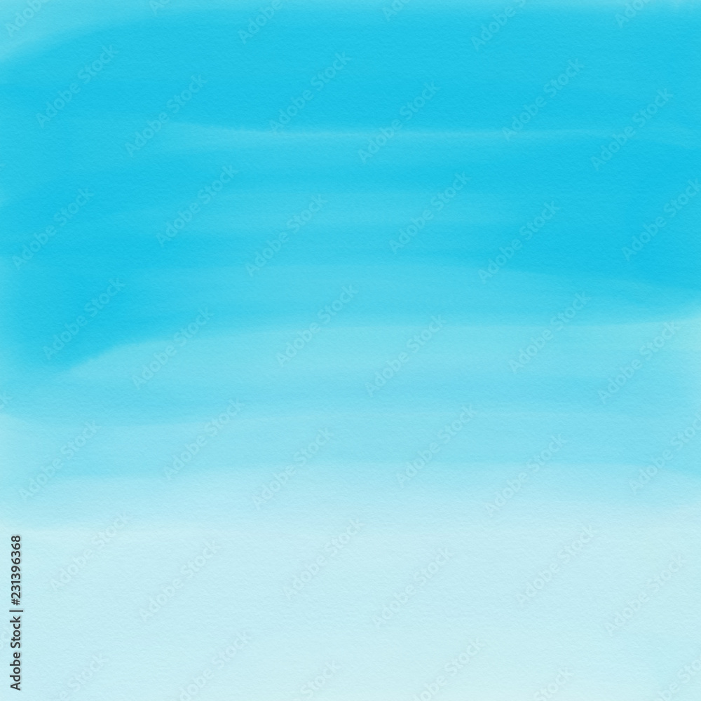 Blue watercolor gradient abstract background. Digital painting