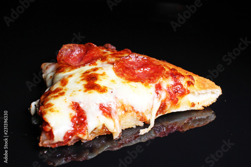 Pizza sausage american salami cheese slice slices pizza delivery photo