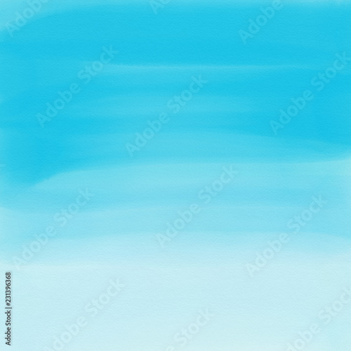 Blue watercolor gradient abstract background. Digital painting