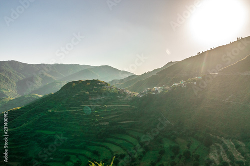 Sunset in Himalayas in Jaunsar-Bawar, Uttarakhand, India photo