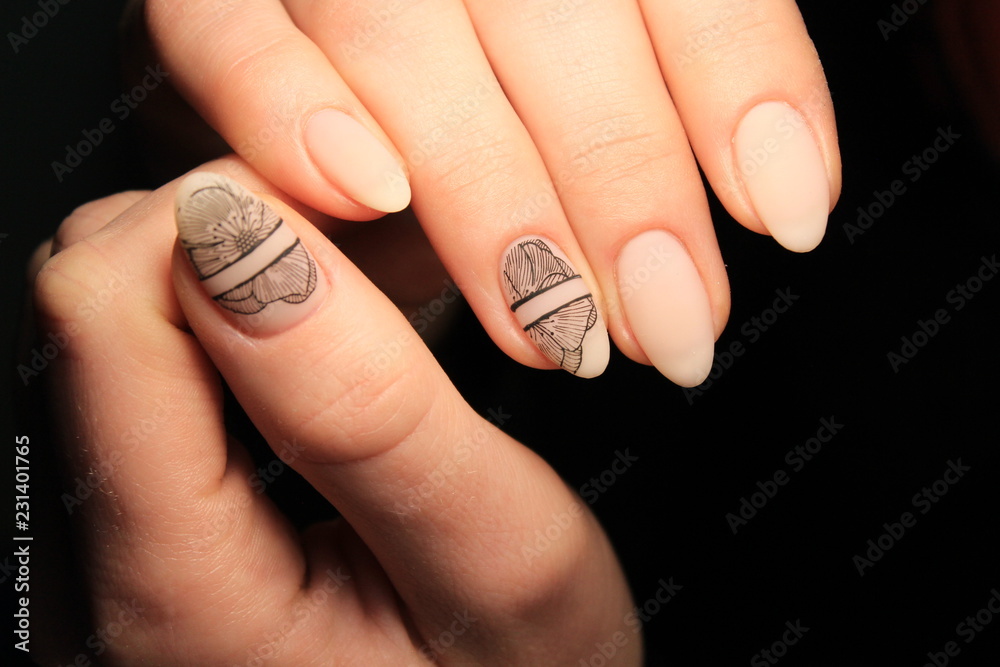 beautiful nail art manicure on the background of a fashionable texture beautiful nail art manicure on the background of a fashionable texture