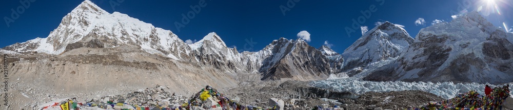 Panorama Mt. Everest Base Camp, Himalaya, Nepal