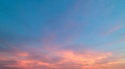 Beautiful pastel cloudy sunset