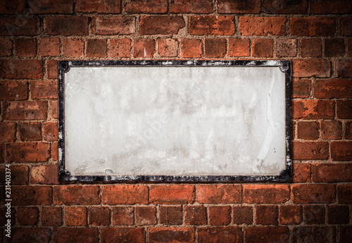 Canvas Print Old Blank British Street Sign