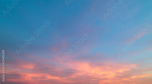 Beautiful pastel cloudy sunset © AARTI