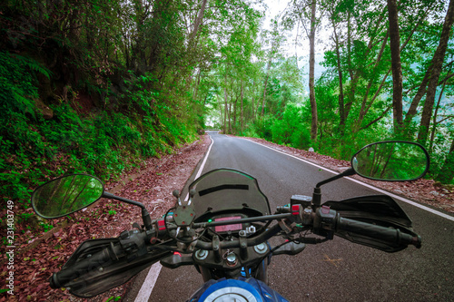 Bike Rider at Ukhimath - Chopta Road, Uttrakhand, india, Date - October 11 2018,