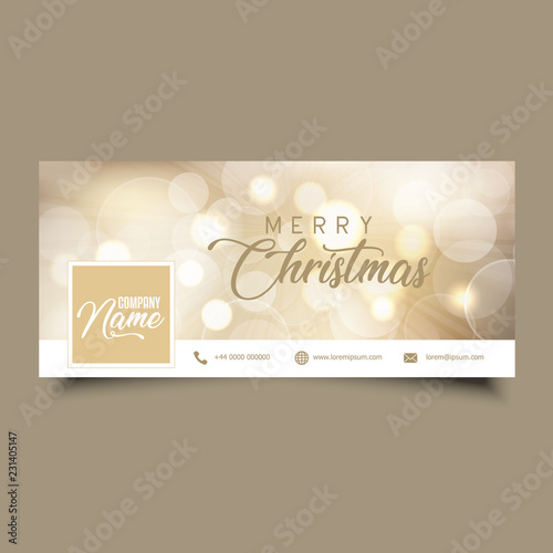 Social media timeline cover with Christmas design