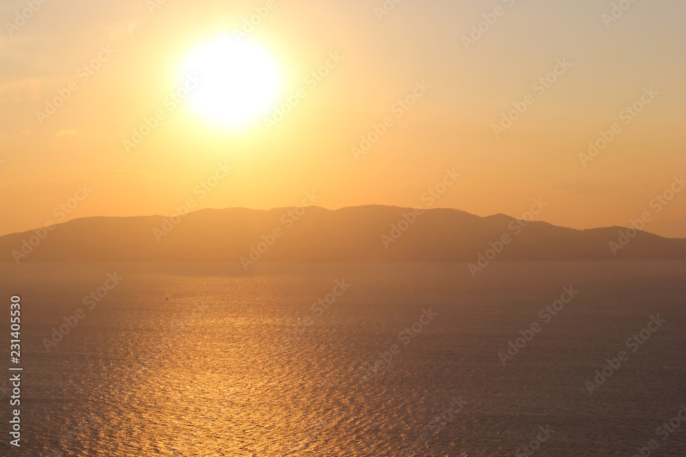 Fototapeta premium panorama z argentario na wyspę giglio w toskanii
