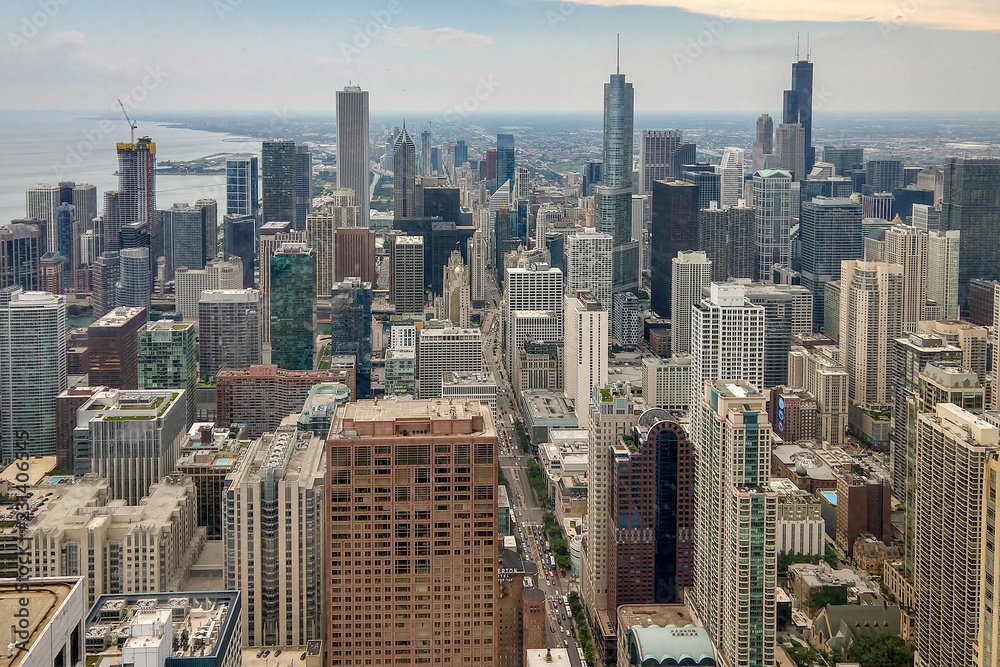 aerial view of Chicago