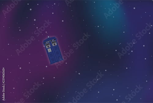 Tableau sur toile Police Box