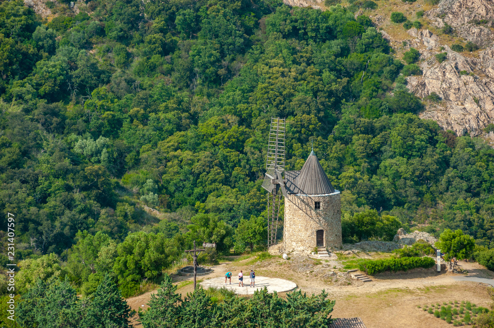 Windmill Moulin Saint Roche in Grimaud-Village