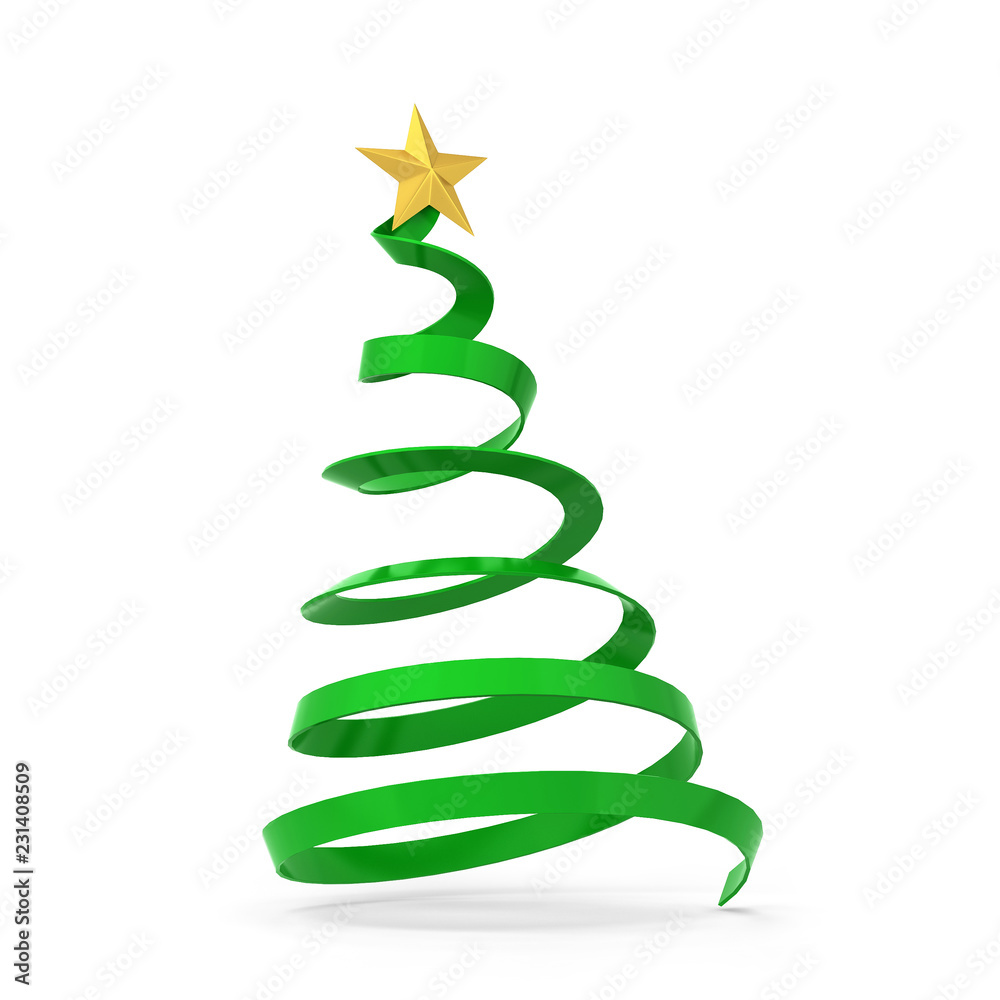 Minimalistic style christmas tree with a star Minimalistic style christmas tree with a star