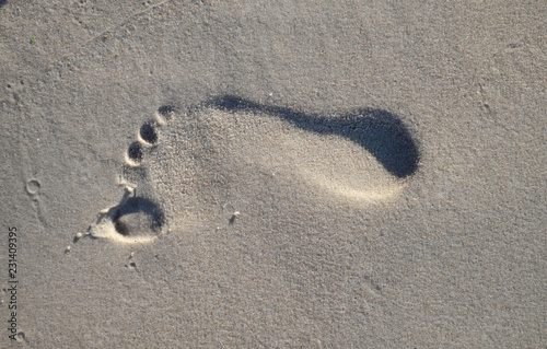 foot print on the sand