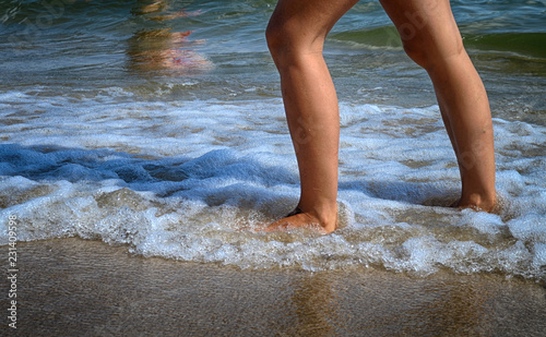 walk on the sea sand 