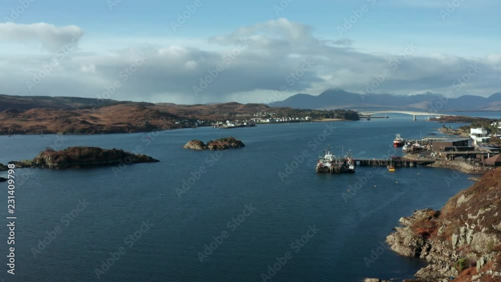 Skye Bridge and Kyle of Lochalsh Aerial View Skye Bridge and Kyle of Lochalsh Aerial View