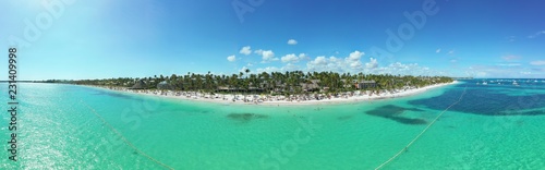 Panoramaluftbild von Bavaro Beach, Punta Cana, Dominikanische Republik