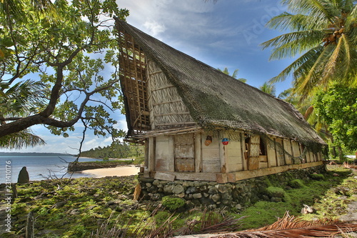 Tableau sur toile Traditional building Yap, Micronesia