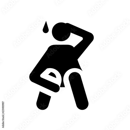 anxious human icon. Trendy anxious human logo concept on white background from Feelings collection