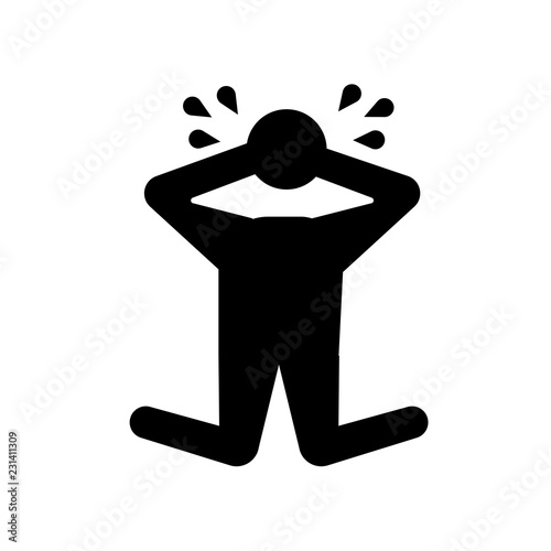 emotional human icon. Trendy emotional human logo concept on white background from Feelings collection