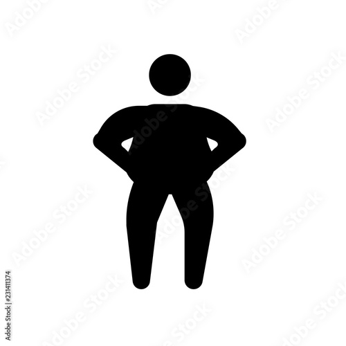 fat human icon. Trendy fat human logo concept on white background from Feelings collection