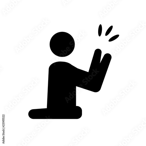 hopeful human icon. Trendy hopeful human logo concept on white background from Feelings collection