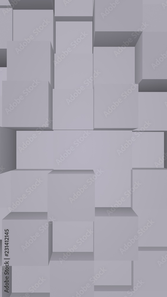 Abstract gray elegant cube geometric background. Chaotically advanced rectangular bars. 3D Rendering, 3D illustration Abstract gray elegant cube geometric background. Chaotically advanced rectangular bars. 3D Rendering, 3D illustration