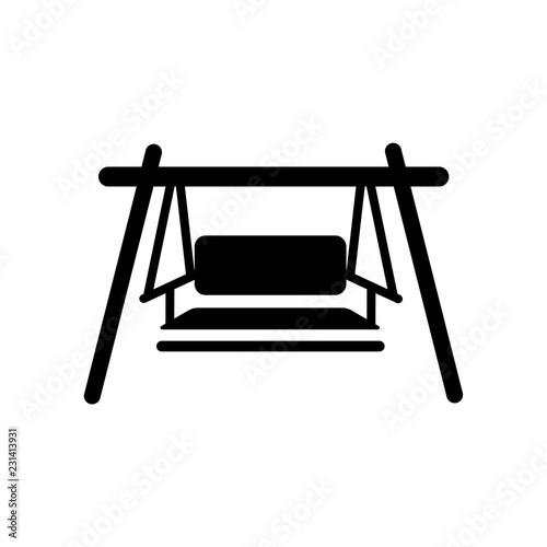 porch swing icon. Trendy porch swing logo concept on white background from Furniture and Household collection