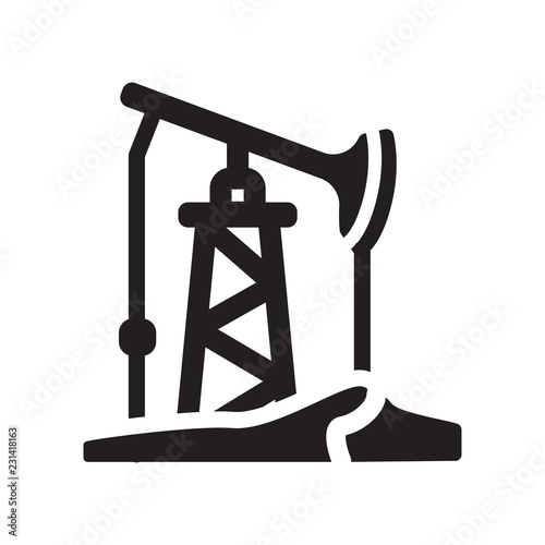 Pump jack icon. Trendy Pump jack logo concept on white background from Industry collection