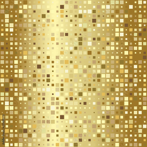 Luxury gold mosaic background or golden square tiles texture