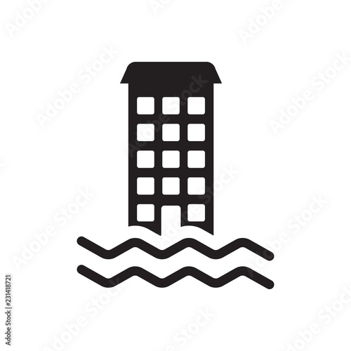 Inundation icon. Trendy Inundation logo concept on white background from Insurance collection