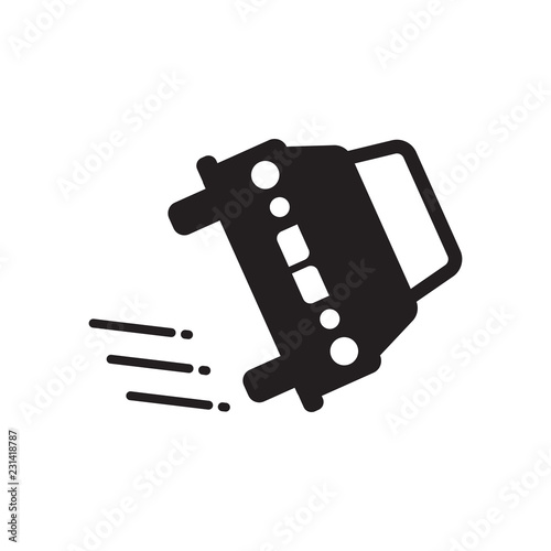 Overturned vehicle icon. Trendy Overturned vehicle logo concept on white background from Insurance collection