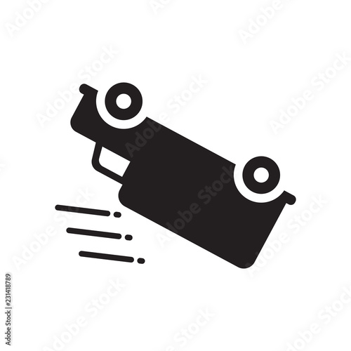 Overturned car icon. Trendy Overturned car logo concept on white background from Insurance collection