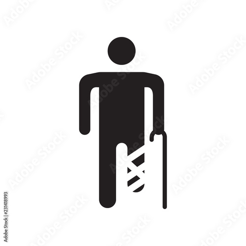 Wounded icon. Trendy Wounded logo concept on white background from Insurance collection