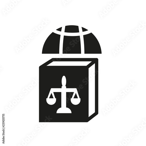 International law icon. Trendy International law logo concept on white background from law and justice collection