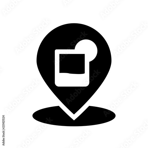 Club location icon. Trendy Club location logo concept on white background from Maps and Locations collection
