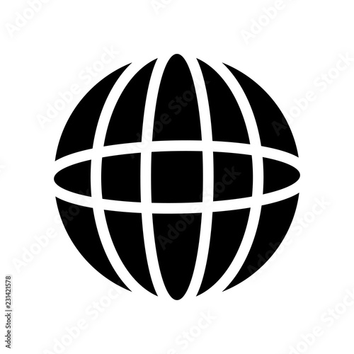 Earth grid icon. Trendy Earth grid logo concept on white background from Maps and Locations collection