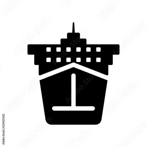 Cargo Ship Front View icon. Trendy Cargo Ship Front View logo concept on white background from Nautical collection