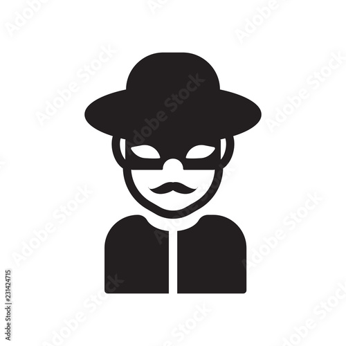 Zorro face icon. Trendy Zorro face logo concept on white background from People collection