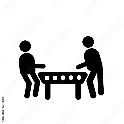 People playing Table football icon icon. Trendy People playing Table football logo concept on white background from Recreational games collection
