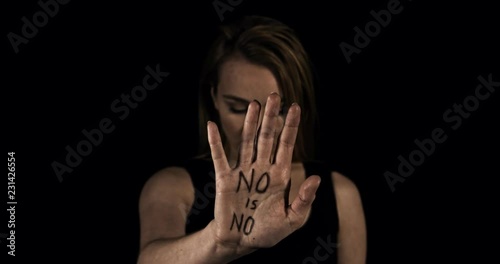 No means no - abuse concept
