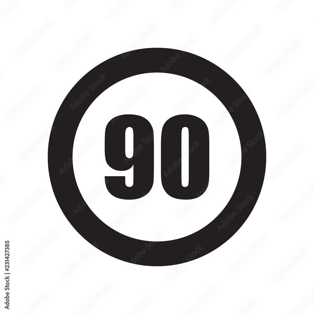 Speed limit sign icon. Trendy Speed limit sign logo concept on white