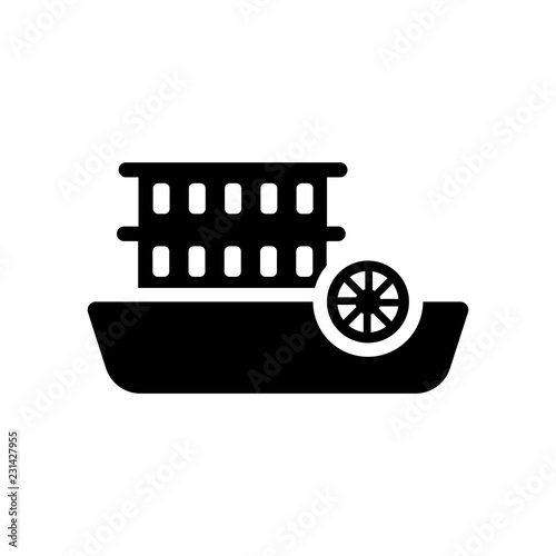 paddlewheeler icon. Trendy paddlewheeler logo concept on white background from Transportation collection photo