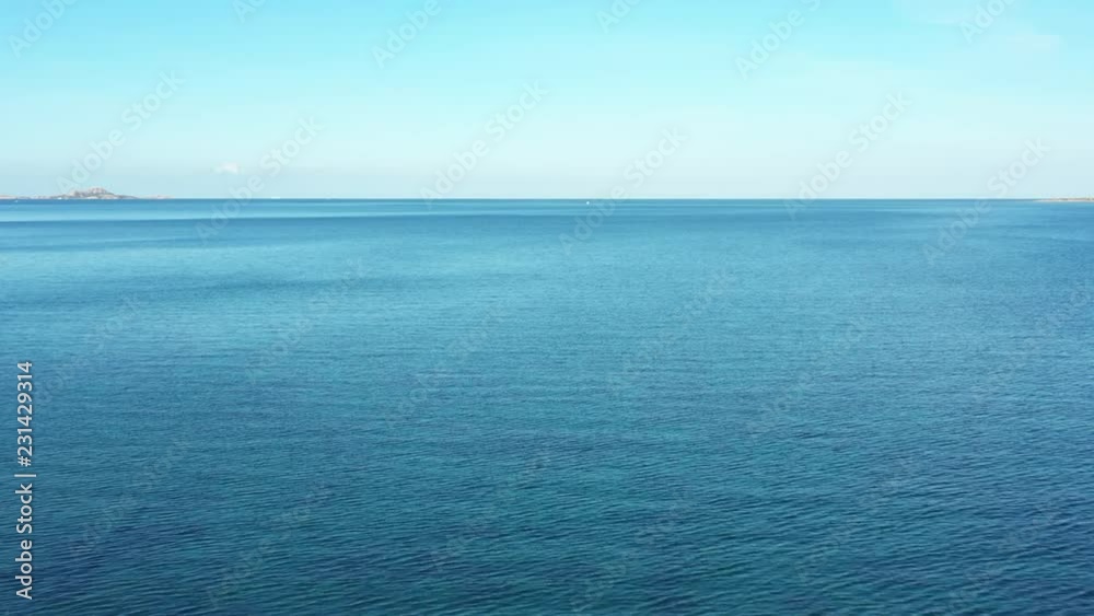 Video from above, aerial view of a beautiful and calm sea. Sardinia, Italy. Video from above, aerial view of a beautiful and calm sea. Sardinia, Italy.