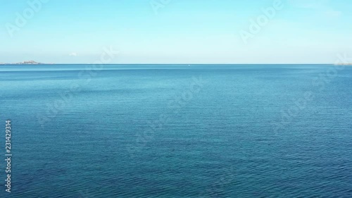 Wallpaper Mural Video from above, aerial view of a beautiful and calm sea. Sardinia, Italy. Torontodigital.ca