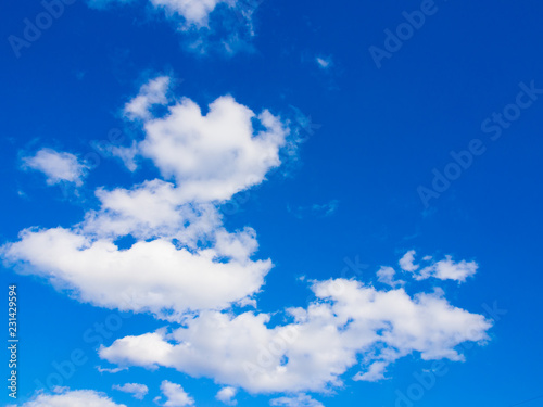 clouds and blue sky on a sunny day