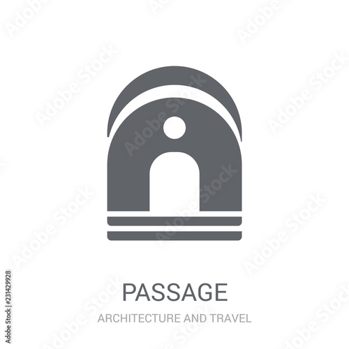 passage icon. Trendy passage logo concept on white background from Architecture and Travel collection
