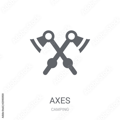 Axes icon. Trendy Axes logo concept on white background from camping collection