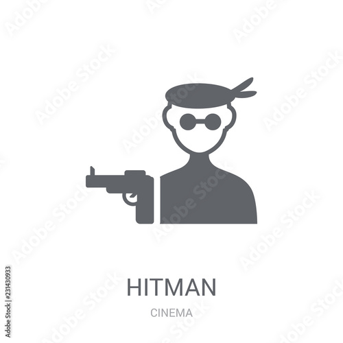 hitman icon. Trendy hitman logo concept on white background from Cinema collection